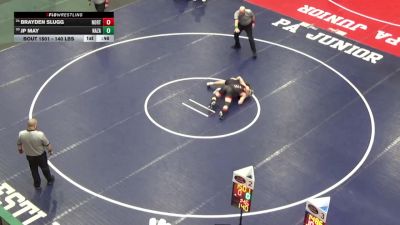 140 lbs Consi Of 16 #2 - Brayden Slugg, Northern York vs Jp May, Nazareth