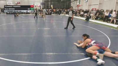 120 lbs Champ. Rd Of 128 - Ella Brown, Grand Forks Gladiators vs Clarissa Cisneros