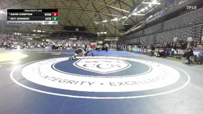 Boys 1A 138 lbs Cons. Round 5 - Gavin Compton, Mount Baker vs Jett Johnson, La Center