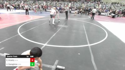 144 lbs Quarterfinal - Evan Krantz, Nevada Elite vs Vincent Cereghino, Carson Valley Wildcats