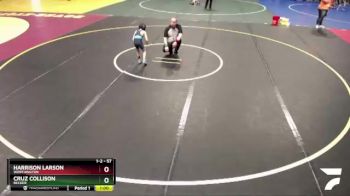 57 lbs Quarterfinal - Harrison Larson, Worthington vs Cruz Collison, Becker