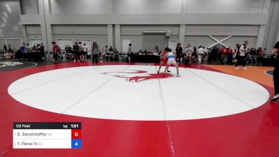 100 lbs 1/2 Final - Griffin Sensintaffar, Ok vs Thomas Perez III, Sc