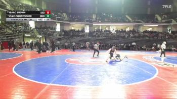 132-3A 5th Place Match - Clay Christopher, White County vs Isaac Brown, Lumpkin Co.