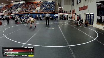 132 lbs Cons. Round 5 - Cole Tibbs, Landon School vs Landon Sansone, Loyola-Blakefield