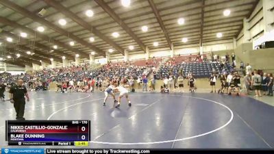 170 lbs Cons. Round 2 - Nikko Castillio-Gonzalez, California vs Blake Dunning, Montana