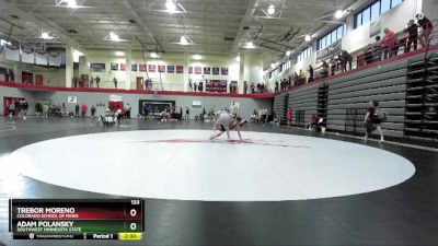 133 lbs Champ. Round 1 - Trebor Moreno, Colorado School Of Mines vs Adam Polansky, Southwest Minnesota State