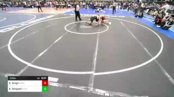 125 lbs Consi Of 64 #2 - Syrus Singh, Hawkeye WC vs Anthony Delgado, Gold Rush Wrestling Academy