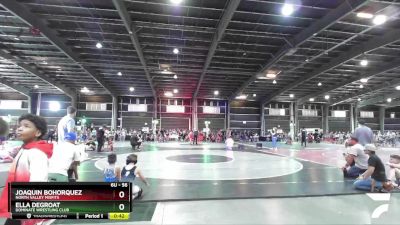 56 lbs Round 5 - Joaquin Bohorquez, North Valley Misfits vs Ella DeGroat, Dominate Wrestling Club