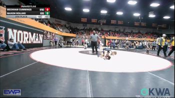 55 lbs 5th Place - Beckham Cummings, Newcastle Youth Wrestling vs Maxon Rollins, Noble Takedown Club