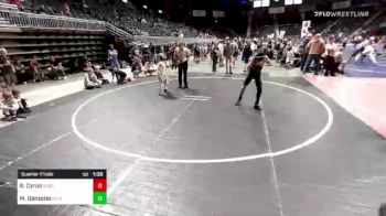 102 lbs Quarterfinal - Sammie Cyrus, Dubois Rams WC vs Methius Gonzalez, Gering WC