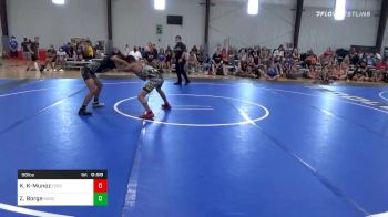 96 lbs Consolation - Kaiden Kocher-Munoz, Topeka Blue Thunder vs Zion Borge, Rare Breed Academy