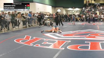 160 lbs Consi Of 16 #2 - Samarah Tafiti, TN vs Kaylah Evans, NC