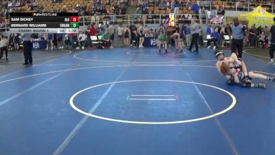 128 lbs Champ. Round 1 - Bernard Williams, CP Wrestling & Beast Mode vs Sam Dickey, Bloom-carroll