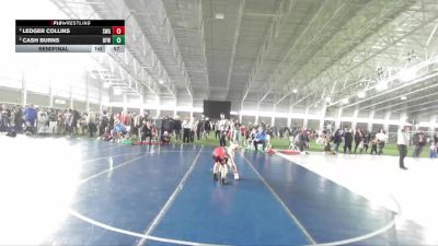 67 lbs Semifinal - Ledger Collins, Sanderson Wrestling Academy vs Cash Burns, BFW
