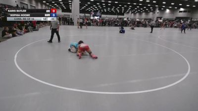 140 lbs Cons. Rd Of 16 - Karis Butler, ACH Wrestling Club vs Sophia Hoeme, Manhattan Wrestling
