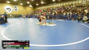 126 lbs Champ. Round 2 - Blake Schafer, San Luis Obispo vs Joseph Mateo Alvarez, Arroyo Grande