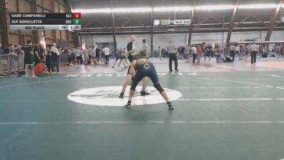 130 lbs 3rd Place - Gabe Campanelli, Salesianum High School vs Jax Sgrulletta, Greens Farms Academy