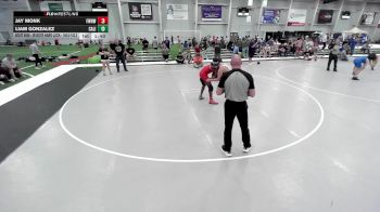 JR BOYS HARD LUCK - 160.6-162.2 Champ. Round 1 - Jay Monk, Fayetteville Wild Hog Wrestling vs Liam Gonzalez, California