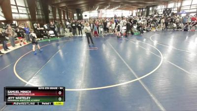 90 lbs Semifinal - Samuel Minich, Shootbox Wrestling Club vs Jett Whiteley, Sanderson Wrestling Academy