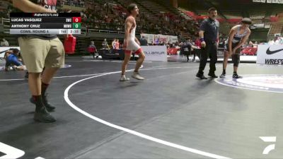 Cons. Round 5 - Lucas Vasquez, Sunnyvale Wrestling Club vs Anthony Cruz, Mad Dawg Wrestling Club
