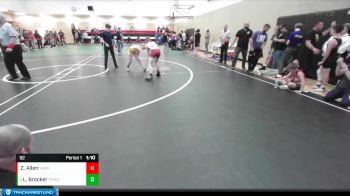 92 lbs 1st Place Match - Lincoln Brocker, Ferndale Force Wrestling Club vs Zander Allen, NWWC