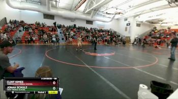 98 lbs Semifinal - Clint Kimes, Thermopolis Middle School vs Jonah Schulz, Cody Middle School