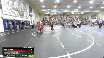 120 lbs Champ. Round 3 - Erik Lopez, Santa Ana vs Nathan Valencia, Cerritos