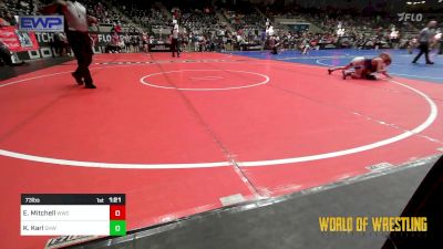 73 lbs Round Of 32 - Easton Mitchell, Wichita Wrestling Club vs Kasen Karl, Greater Heights Wrestling