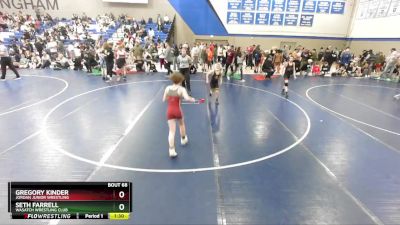 82 lbs Champ. Round 1 - Gregory Kinder, Jordan Junior Wrestling vs Seth Farrell, Wasatch Wrestling Club