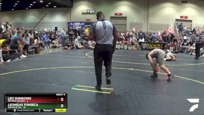 112 lbs Semis & 1st Wrestleback (8 Team) - Leonidas Fonseca, Donahue WA vs Leo Shinkonis, Belding Orange