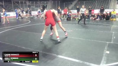 W 144 lbs Round 2 (4 Team) - Cassie Bonacci, Texas vs Keely Robbins, Nebraska