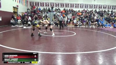 145 lbs Quarterfinal - Bailey Hakert, Center Point-Urbana vs Addi Whisner, Mount Vernon