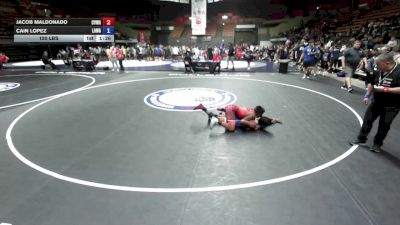 120 lbs Jacob Maldonado, CVWA - Central Valley Wrestling Association vs Cain Lopez, LAWA - Los Angles Wrestling Association