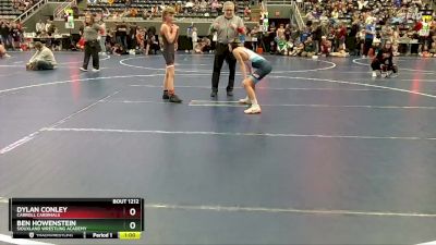 85 lbs Quarterfinal - Ben Howenstein, Siouxland Wrestling Academy vs Dylan Conley, Carroll Cardinals