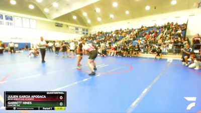 215 lbs Quarterfinal - Julien Garcia Apodaca, Bear Wrestling Academy vs Garrett Hines, Lancers WC