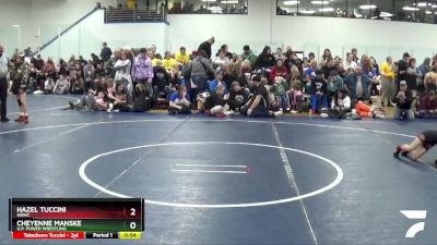 58 lbs Cons. Round 1 - Cheyenne Manske, U.P. Power Wrestling vs Hazel Tuccini, NBWC