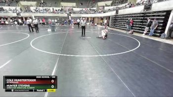 130 lbs Cons. Round 5 - Hunter Stevens, Sarbacker Wrestling Academy vs Cole Munsterteiger, No Nonsense