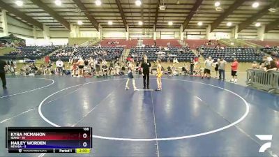 106 lbs Cross Bracket (8 Team) - Kyra McMahon, Idaho vs HAILEY WORDEN, Nevada