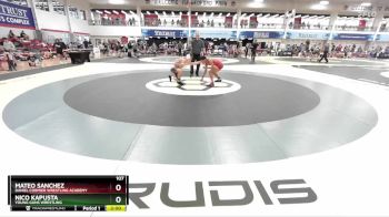 107 lbs 17th Place Match - Mateo Sanchez, Daniel Cormier Wrestling Academy vs Nico Kapusta, Young Guns Wrestling