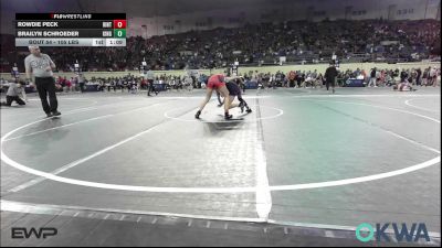 105 lbs Quarterfinal - Rowdie Peck, Hinton Takedown Club vs Brailyn Schroeder, Kingfisher YellowJackets