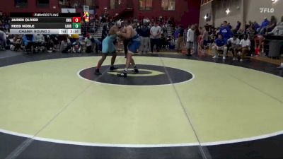 157 lbs Champ. Round 2 - Jaiden Oliver, Roundtree Wrestling Academy vs Reed Noble, Lander