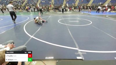 85 lbs Quarterfinal - Isaac Trujillo, Pueblo County WC vs Parker Wilson, Carrington Pitcrew