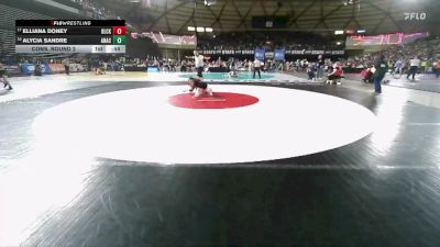 Girls 2A 130 lbs Cons. Round 2 - Alycia Sandre, Anacortes (Girls) vs Elliana Doney, Black Hills (Girls)