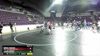 78-84 lbs Round 3 - Caleb Siroky, Olympian Wrestling vs Emma Thomas, Bear Cave Wrestling Club