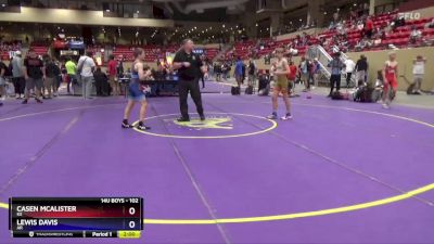 102 lbs Semifinal - Casen McAlister, KS vs Lewis Davis, AR