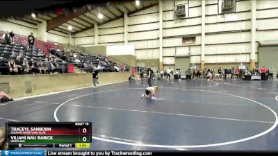 66 lbs Semifinal - Viliami Nau Rarick, Westlake vs Traceyl Sanborn, Cougar Wrestling Club