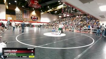 110 lbs Semifinal - Trent Oakley, Lander Middle School vs Camden Hinkle, Dubois Middle School