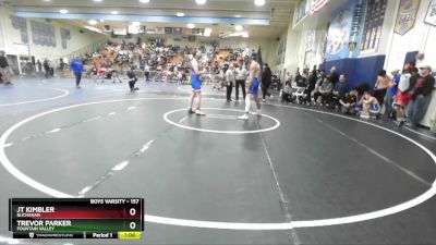 157 lbs Cons. Round 4 - Trevor Parker, Fountain Valley vs Jt Kimbler, Buchanan