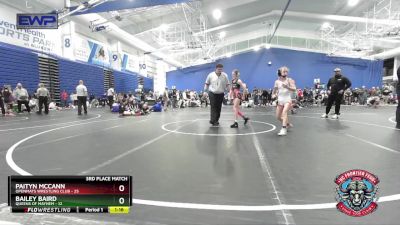 85 lbs Placement (4 Team) - Paityn McCann, OpenMats Wrestling Club vs Bailey Baird, Queens Of Mayhem