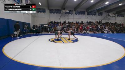 110 lbs Cons. Round 2 - Cameron Shirazi, De La Salle vs Eastin Sanford, Palma